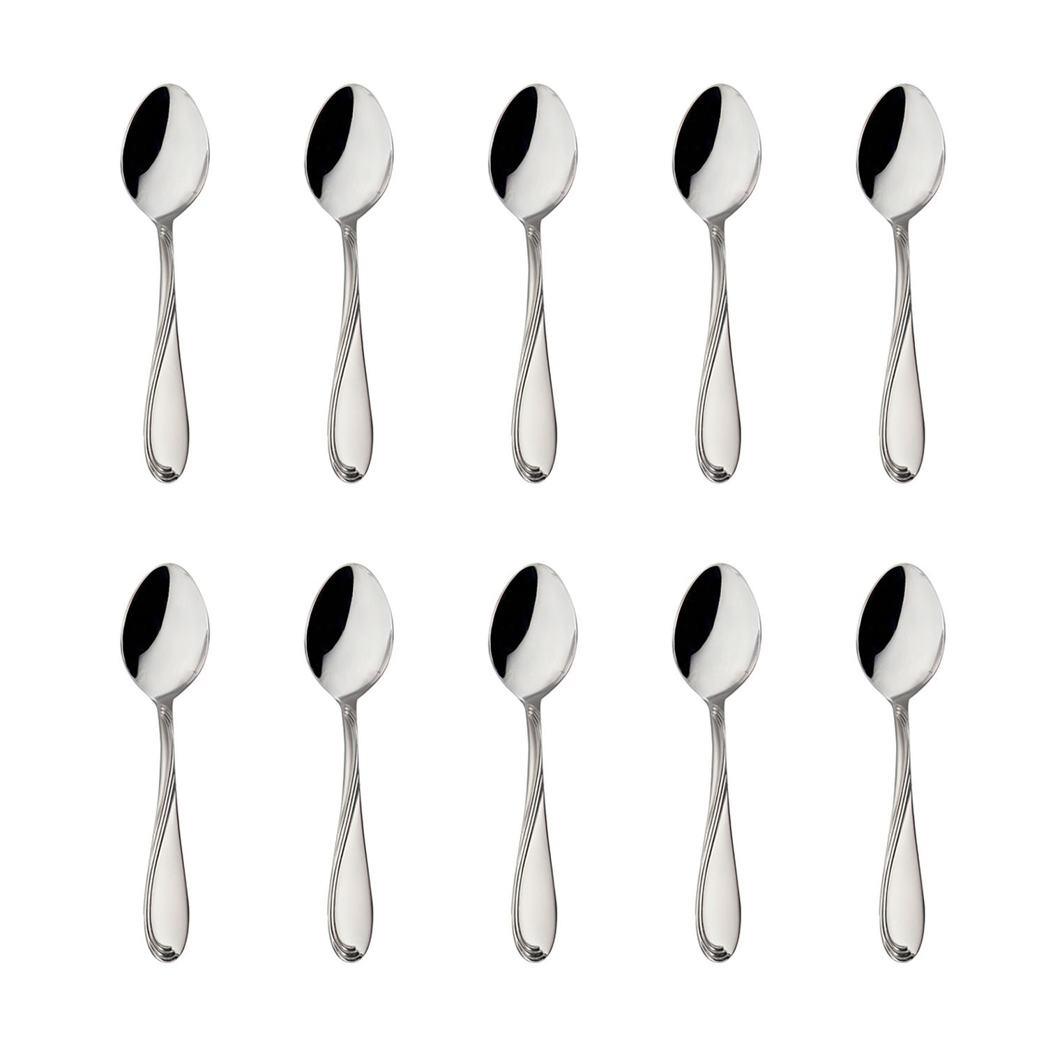 Godinger 10 Piece Wave Sand Teaspoon 49124
