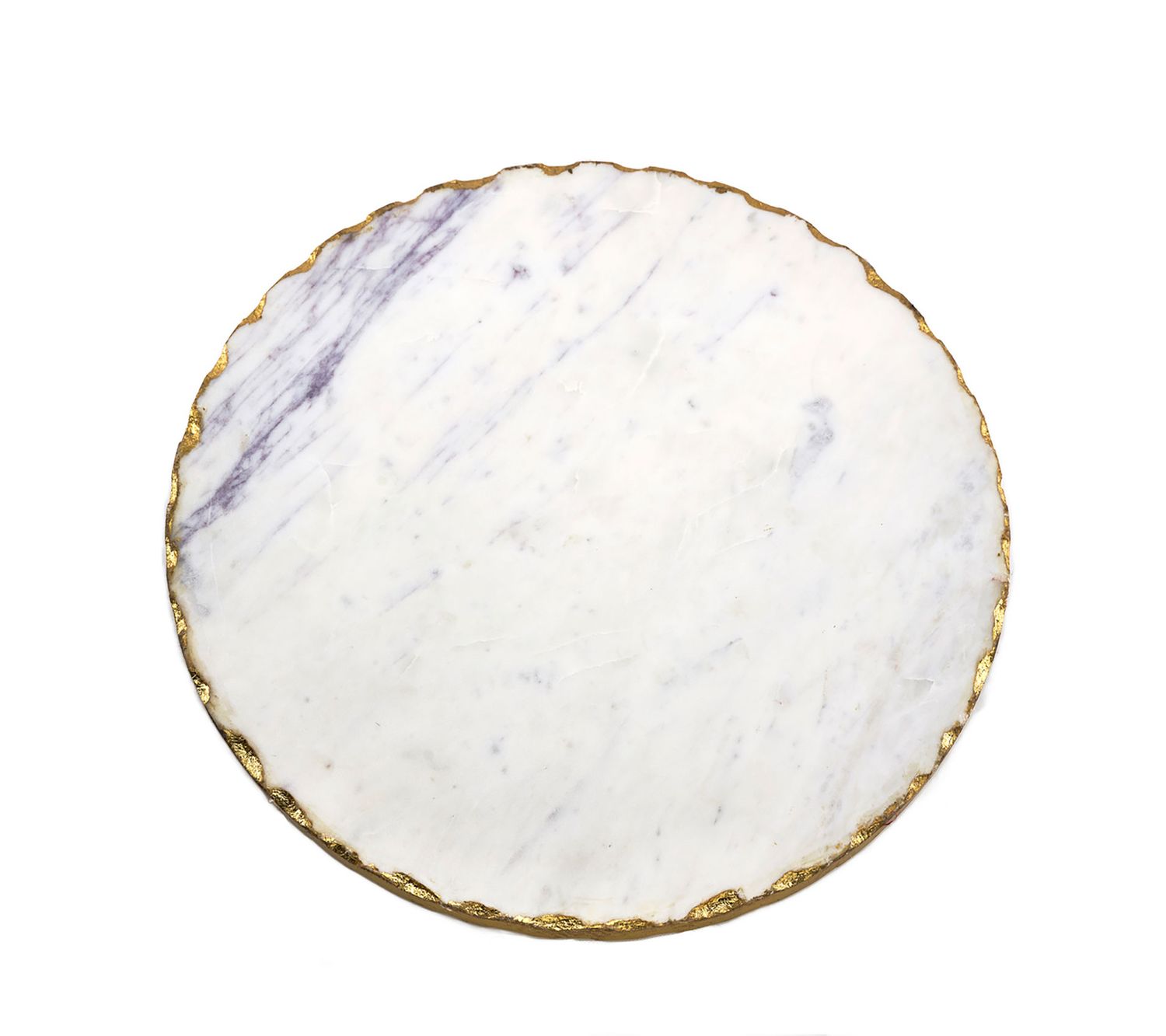 Godinger White Gold Marble Lazy Susan Large 50655, 028199506554