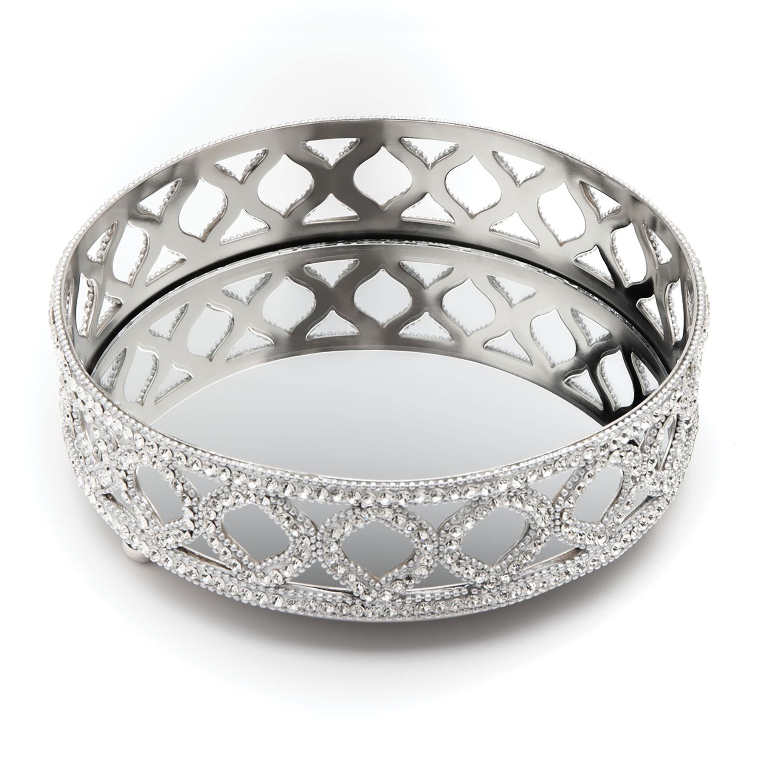 Godinger Round Glam Tray with Mirrior 50739