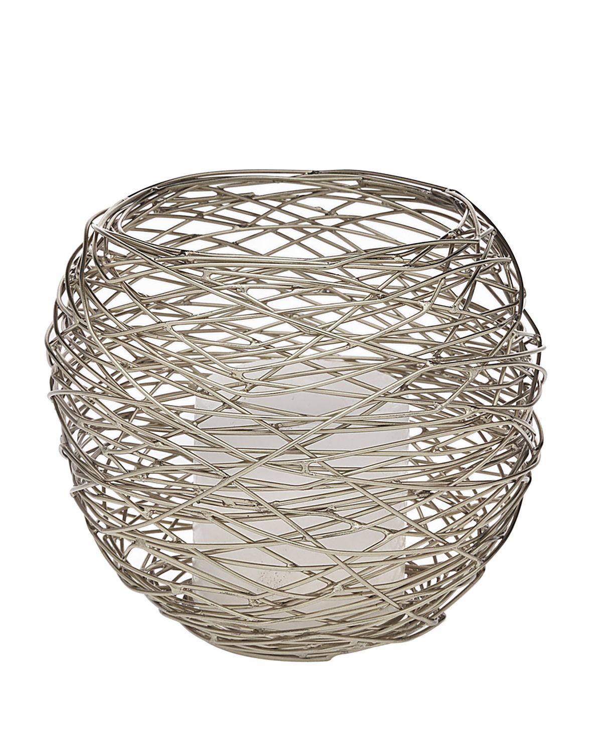 Godinger Round Votive Nickel Finish Large 11633