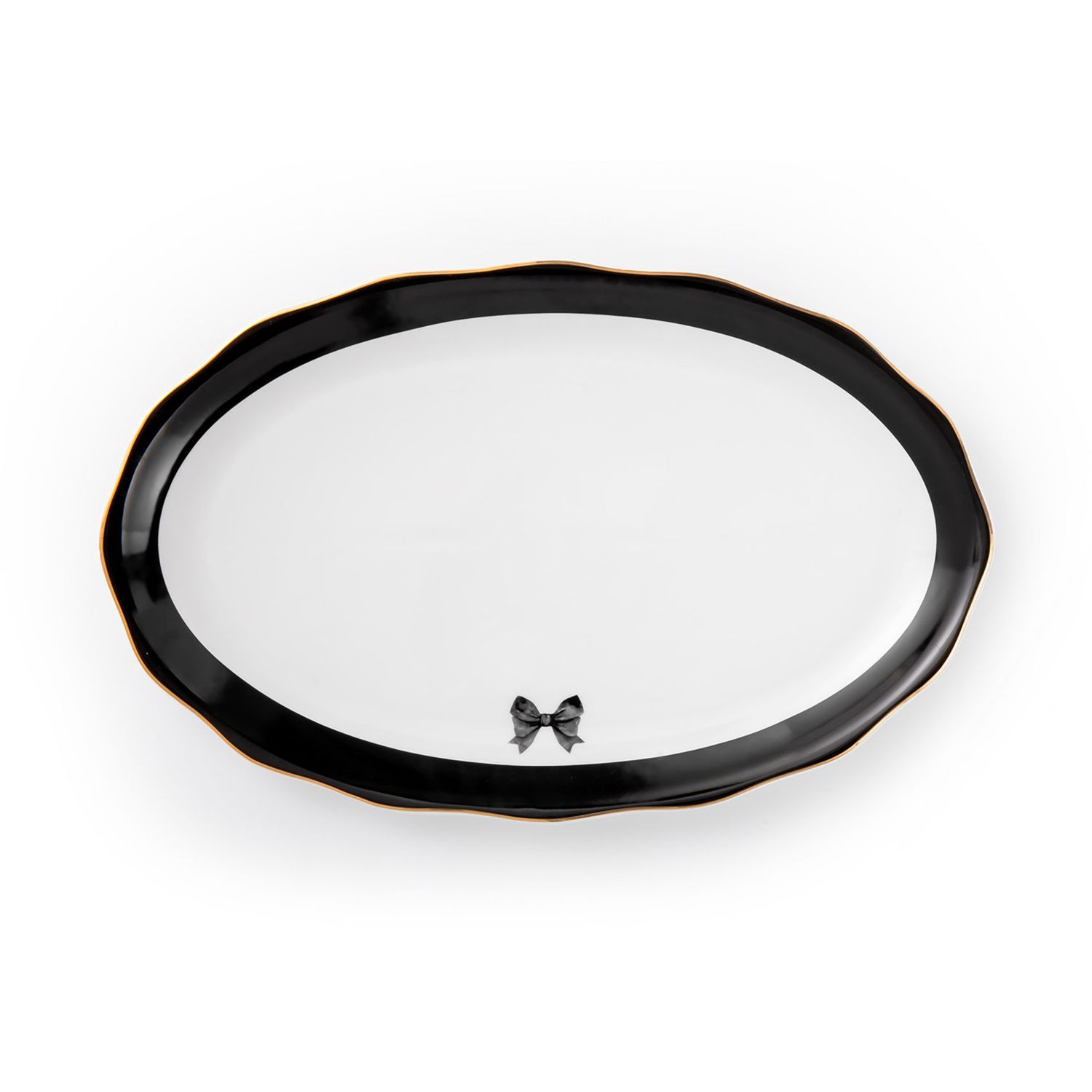 Godinger 14 Inch Black Bow Platter 16848