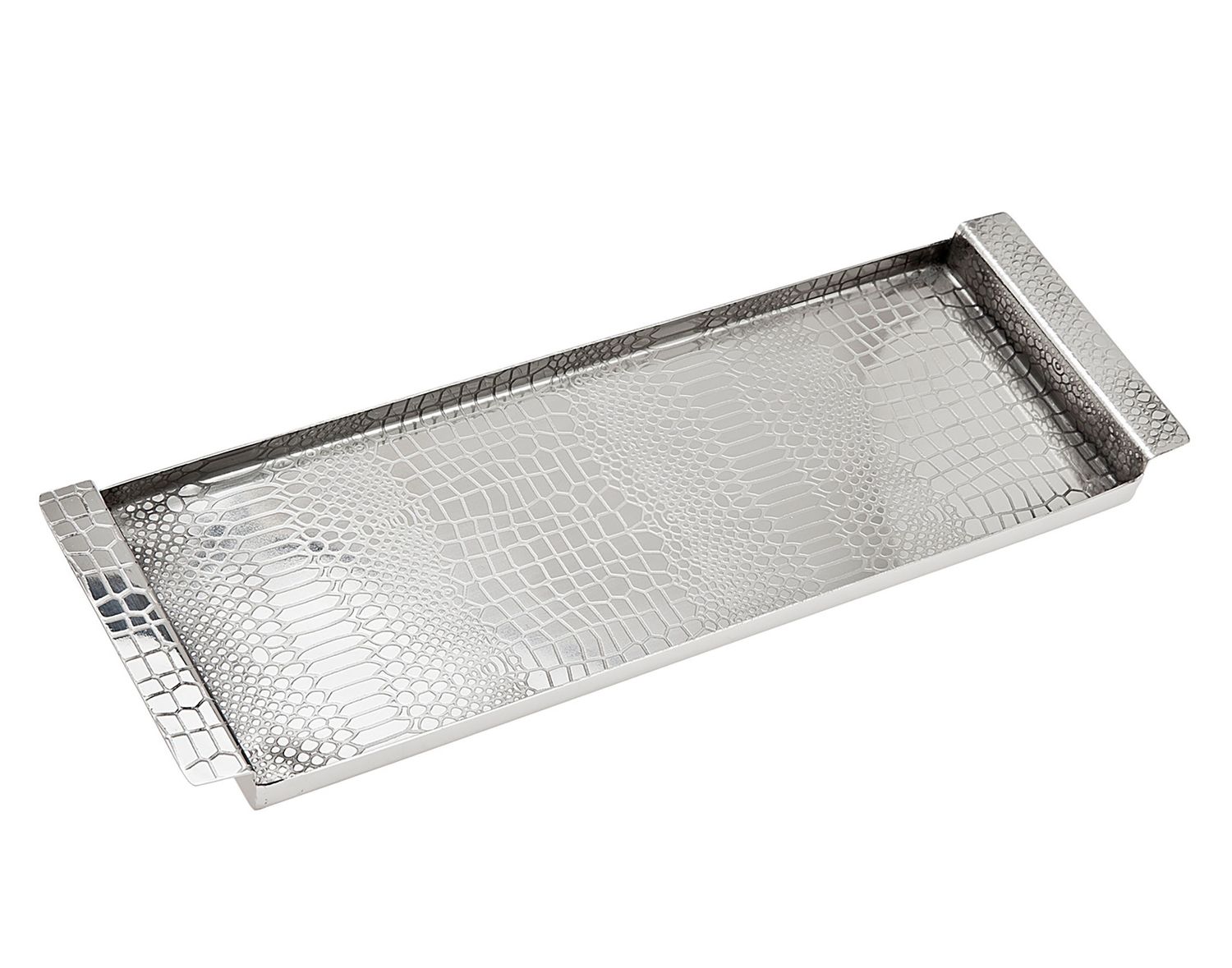Godinger Croco Tray with Handles 13x5 Inch 94521