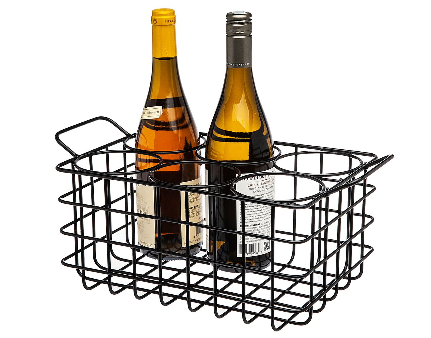 Godinger Matte Black Wine Rack Crate 19951