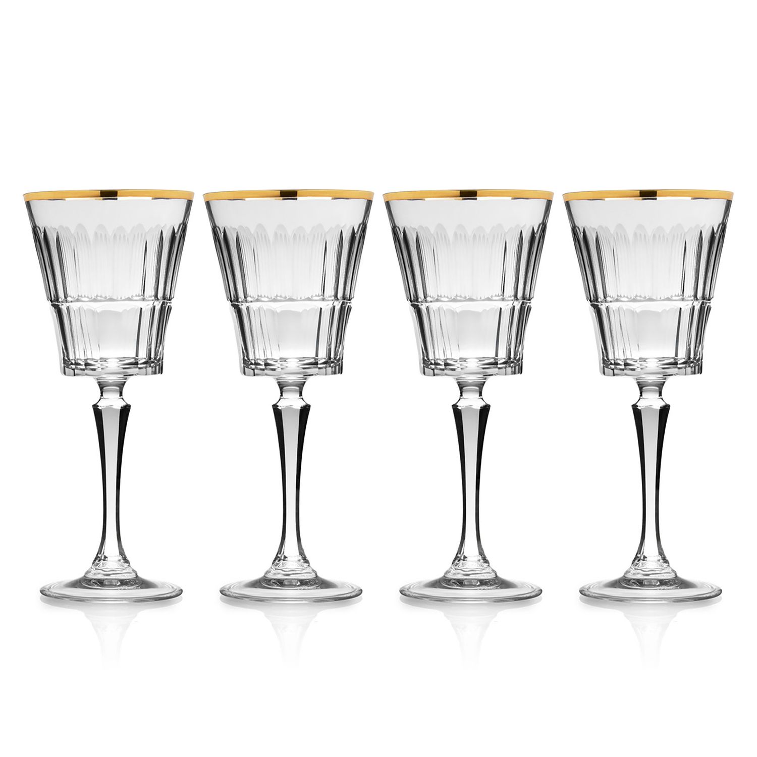 Godinger Regent Wh Wine with Gold Rim Set of 4 29891