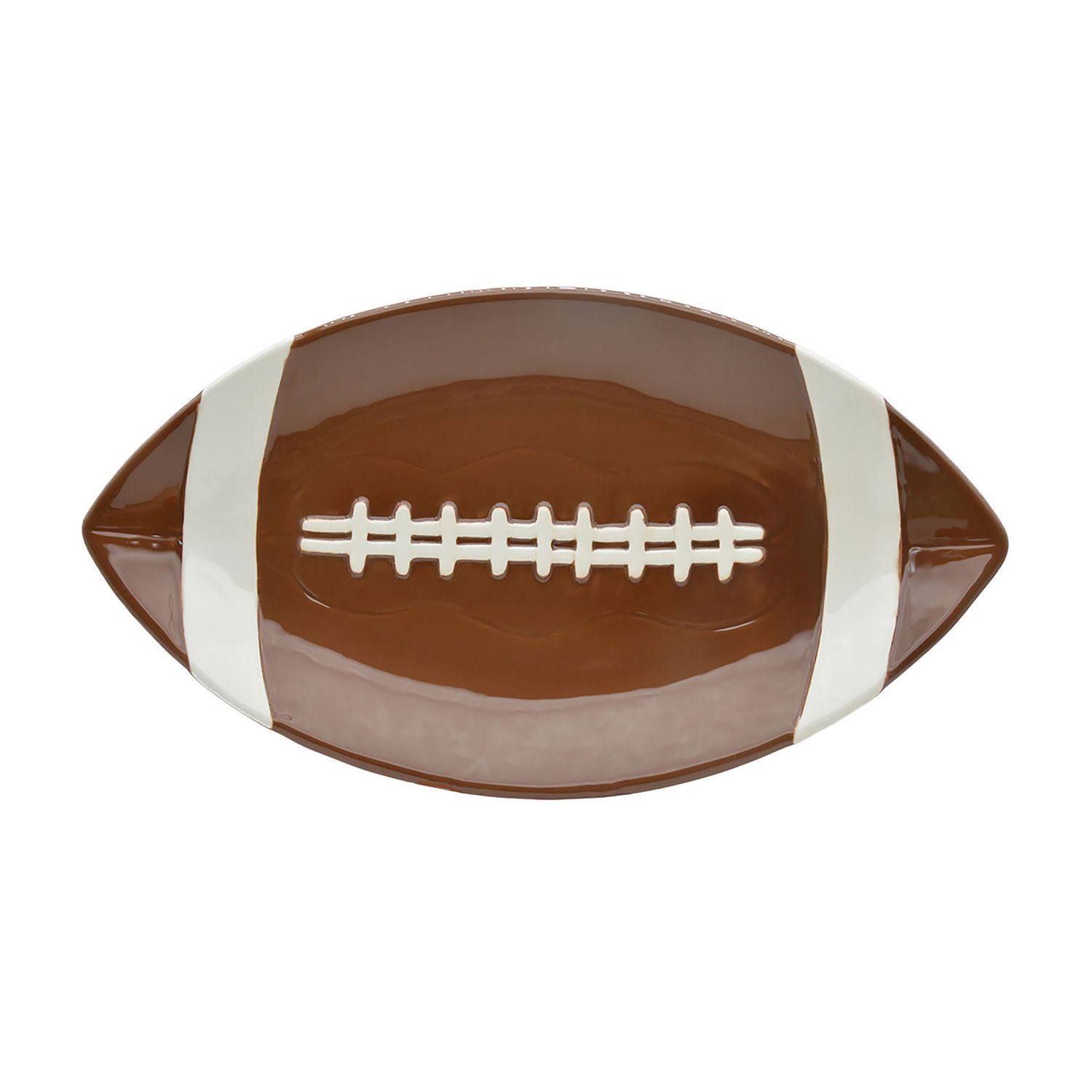 Godinger Glass 15 Inch Football Serve Platter 16719