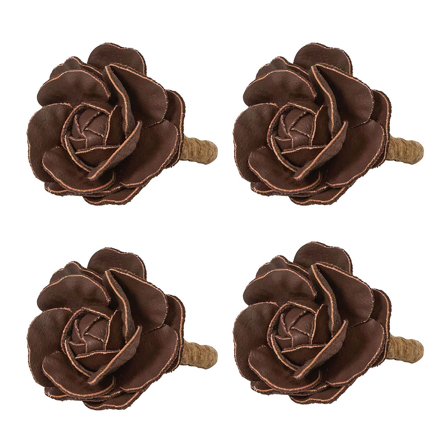 Juliska Camellia Napkin Ring Set of 4 Brown LR82S4/96