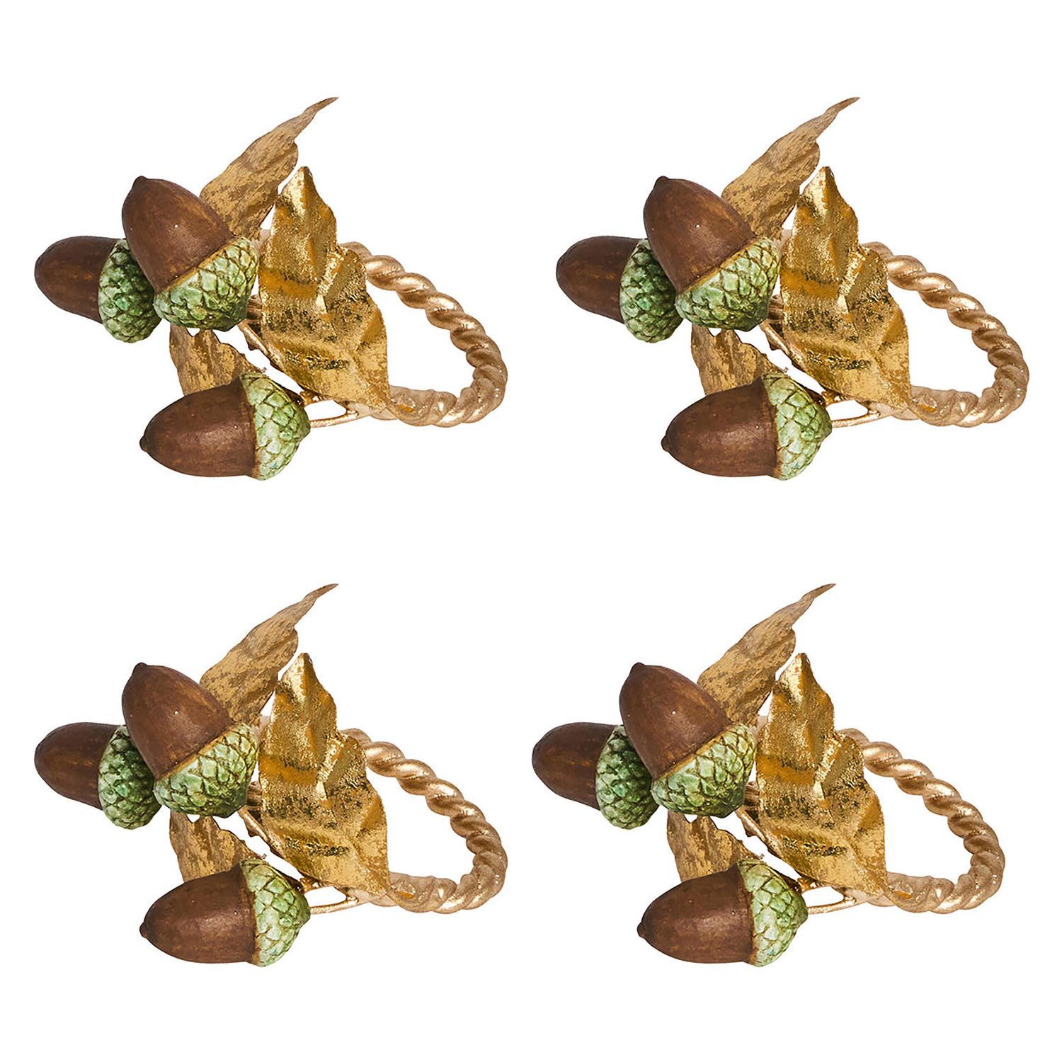 Juliska Forest Walk Acorn Napkin Ring Set of 4 Multi-Color LR84S4/88