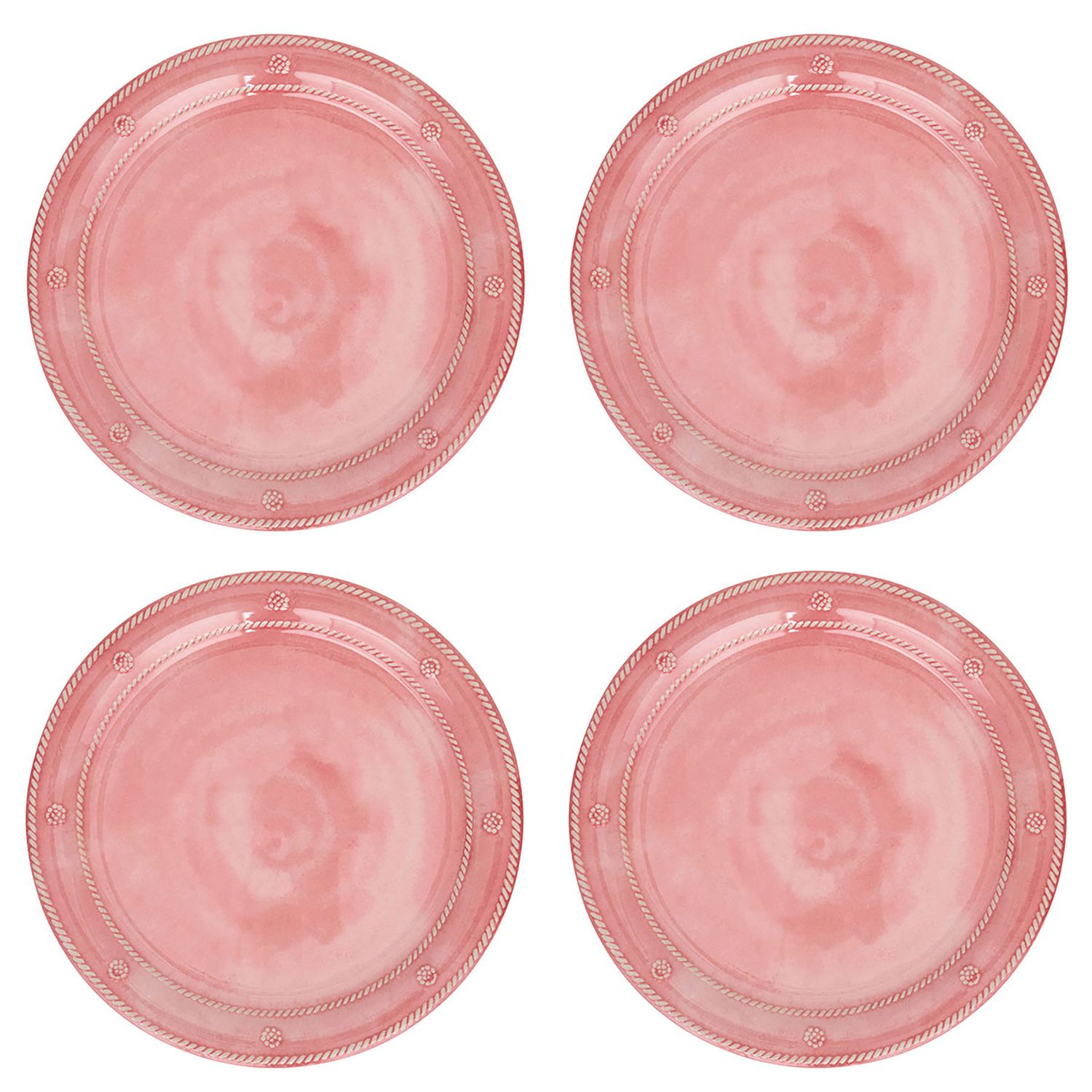 Juliska Berry &amp; Thread Melamine Dinner Plate Set of 4 Coral MA01S4/52