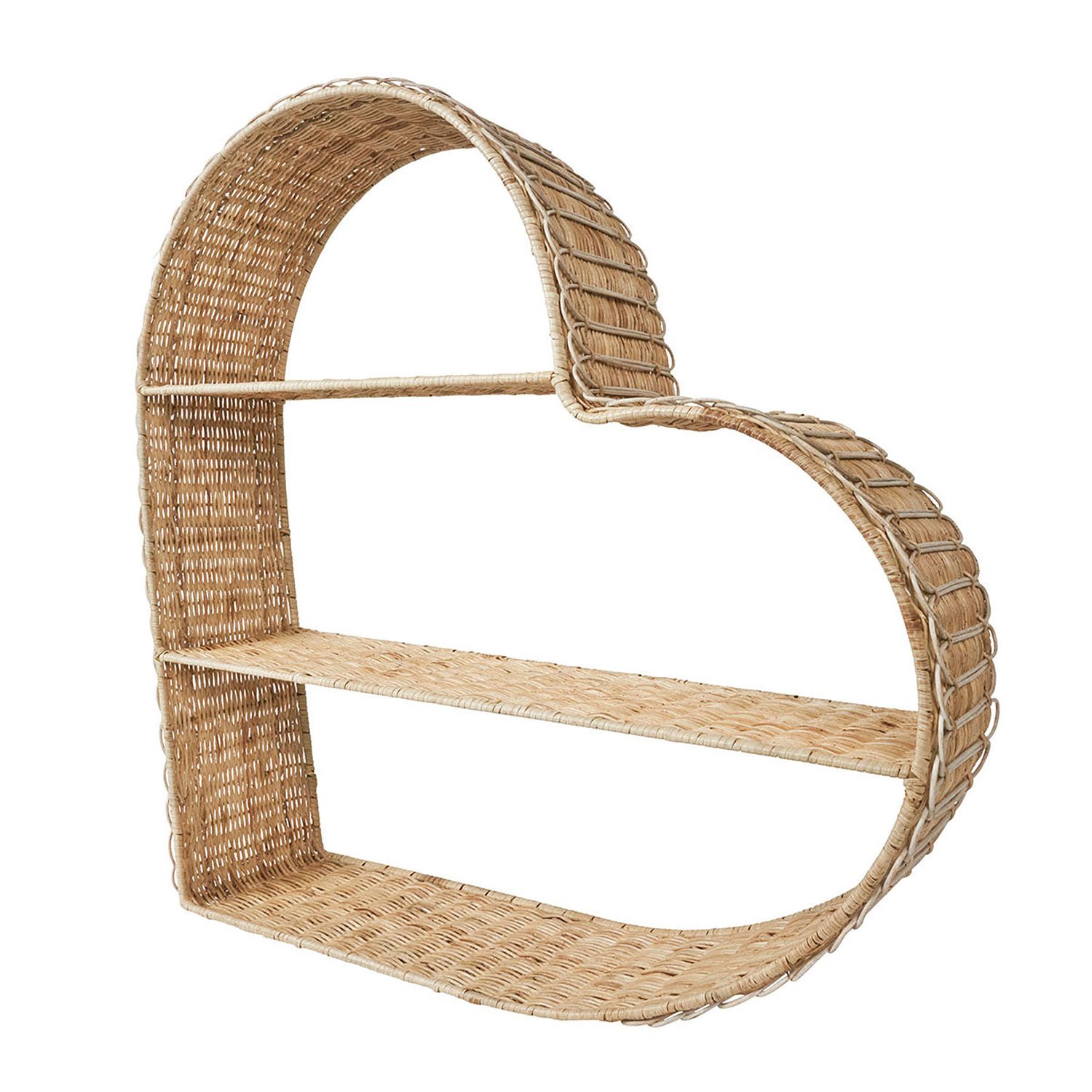 Juliska Provence Rattan Heart Shelving Unit Whitewash RT51/10