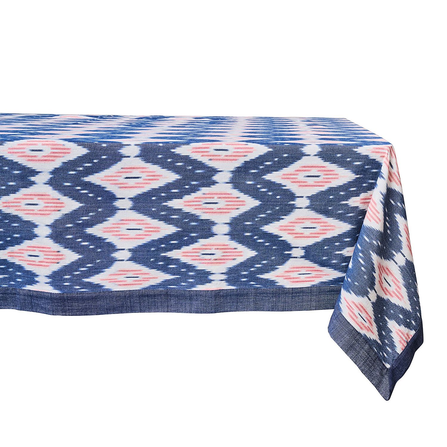 Juliska Ikat 60 x 120 Inch Tablecloth Blue Pink TC18/47