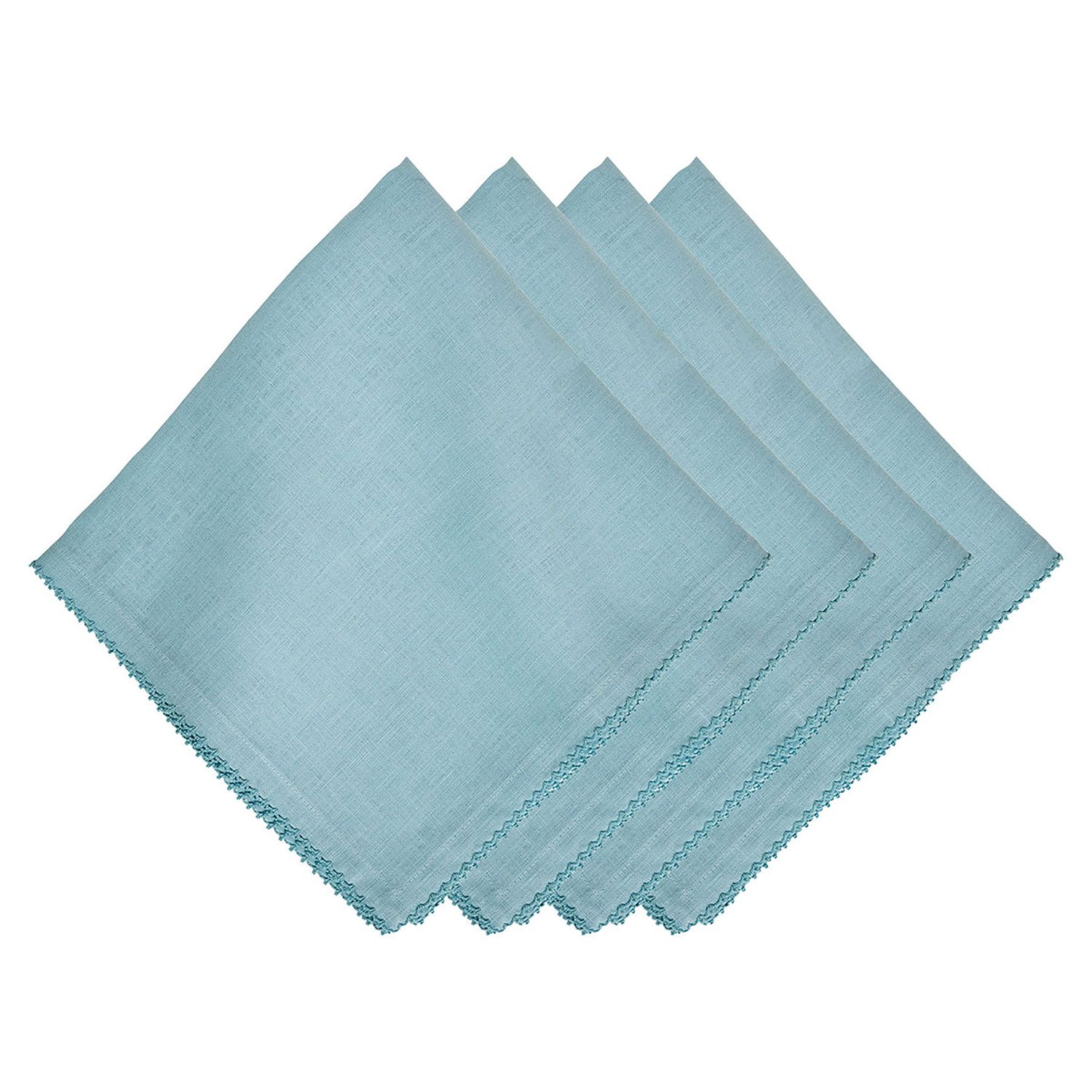 Juliska Berry Scallop Napkin Set of 4 Light Blue LB120S4/47