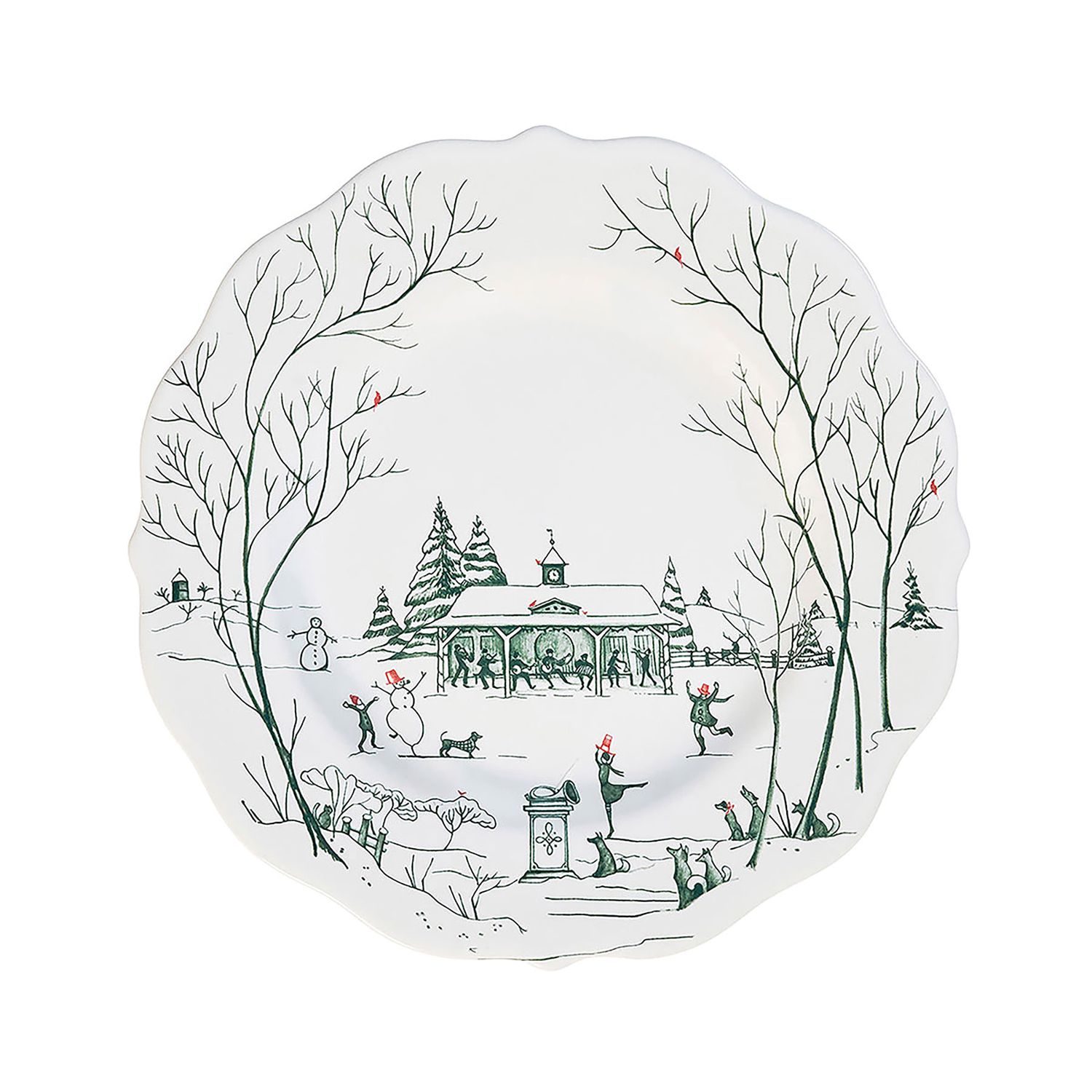 Juliska Country Estate Winter Frolic Dessert Salad Plate Evergreen CE02/29
