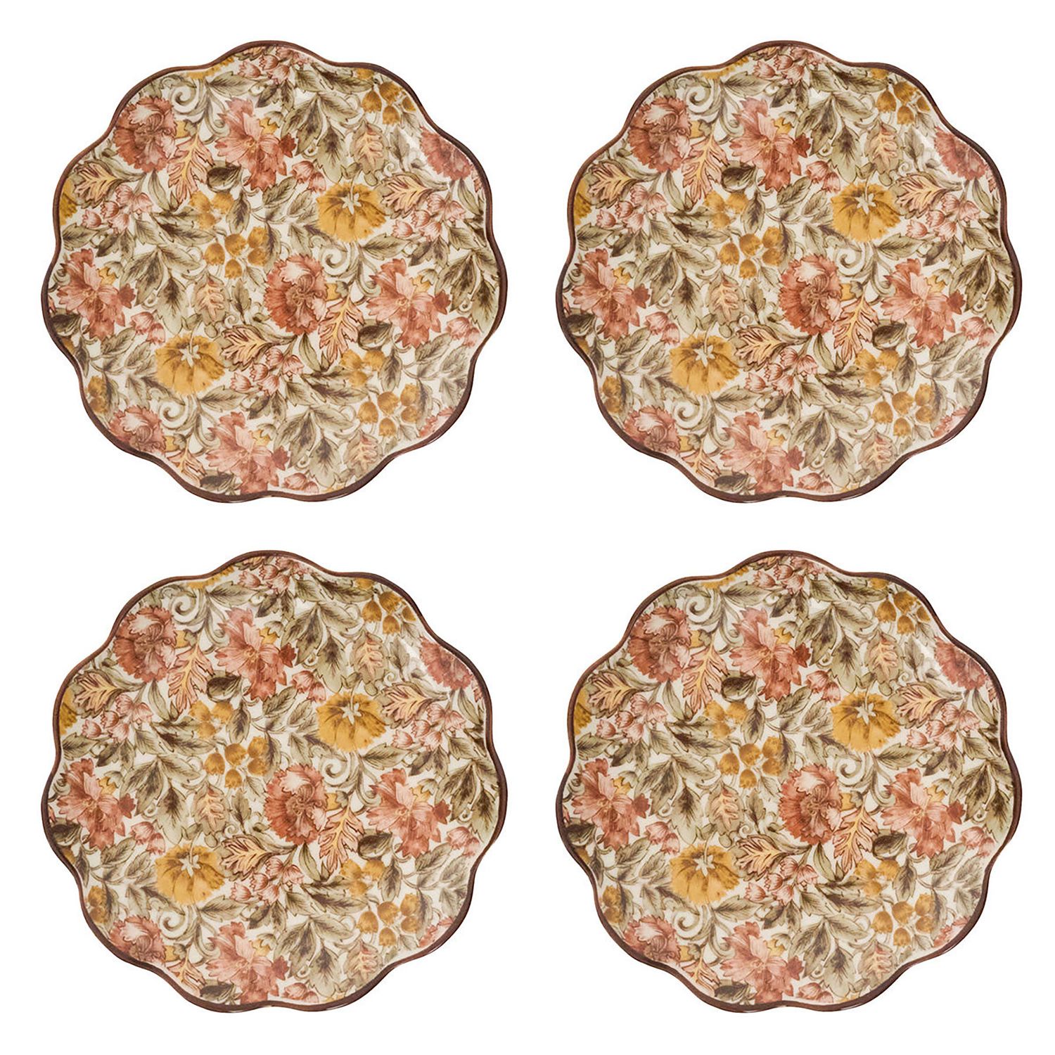 Juliska Willa Cocktail Plate Set of 4 Amber WL53SET/65