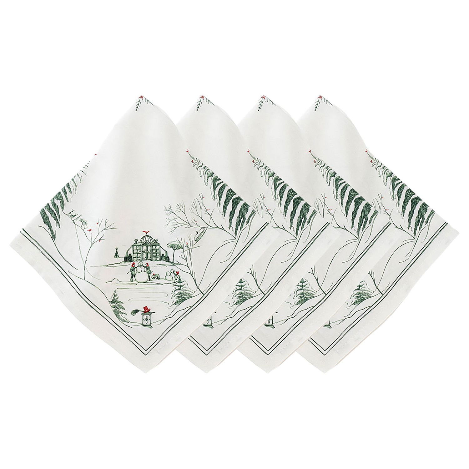 Juliska Country Estate Winter Frolic Napkin Set of 4 Evergreen LB101S4/29