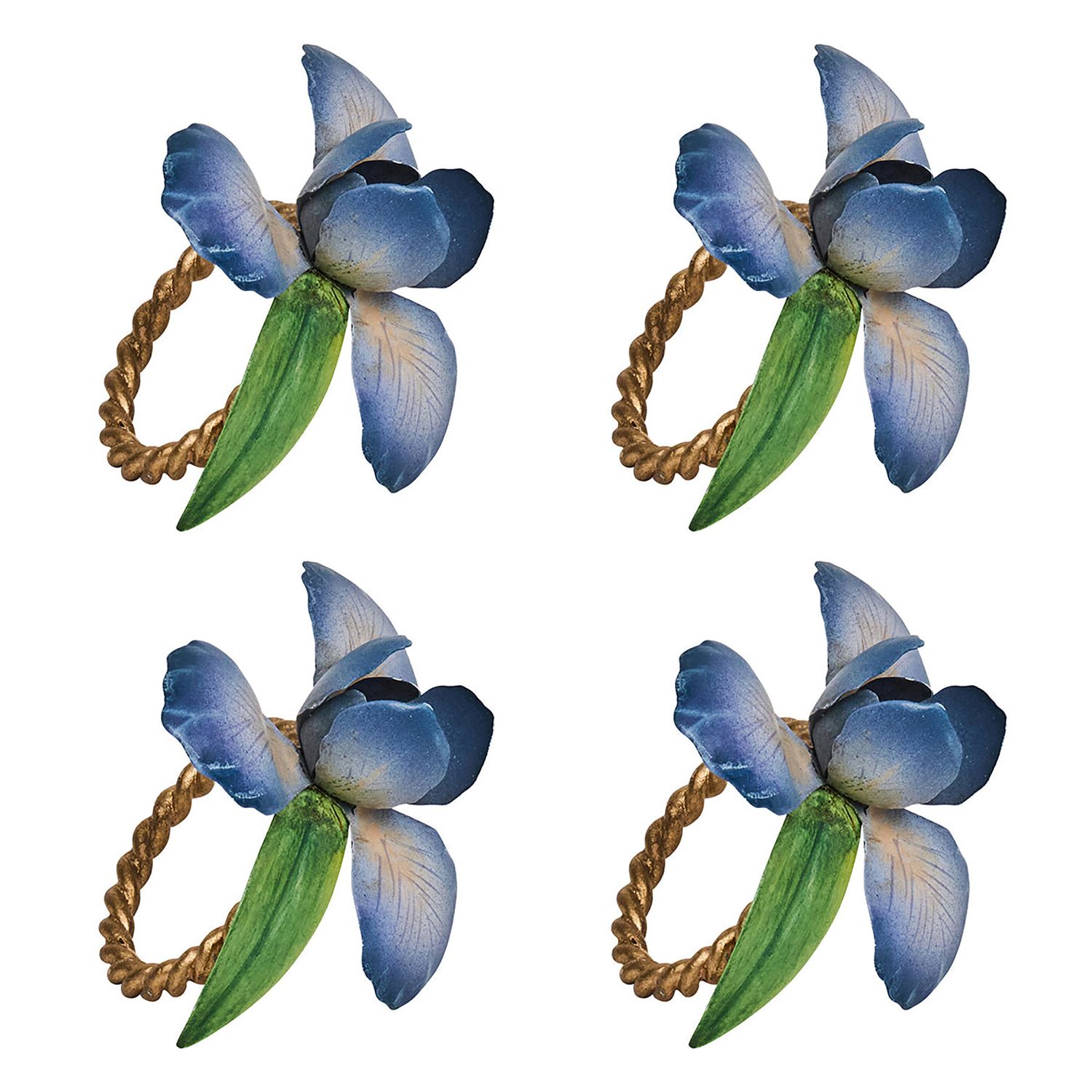 Juliska Meadow Walk Iris Napkin Ring Set of 4 Chambray LR88S4/47