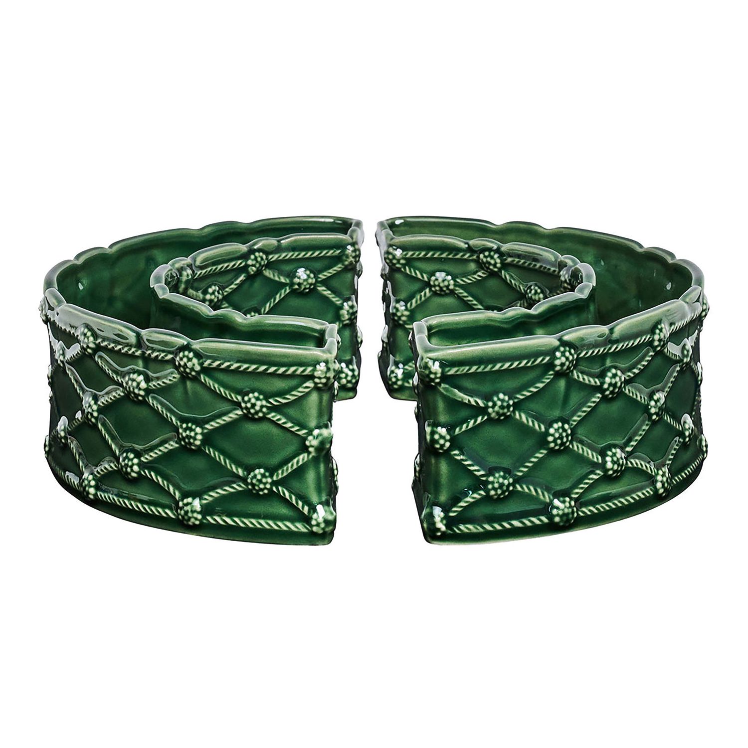 Juliska Berry &amp; Thread Petite Parterre Garden Half Circle Vase Set of 2 Basil JA156S2/29