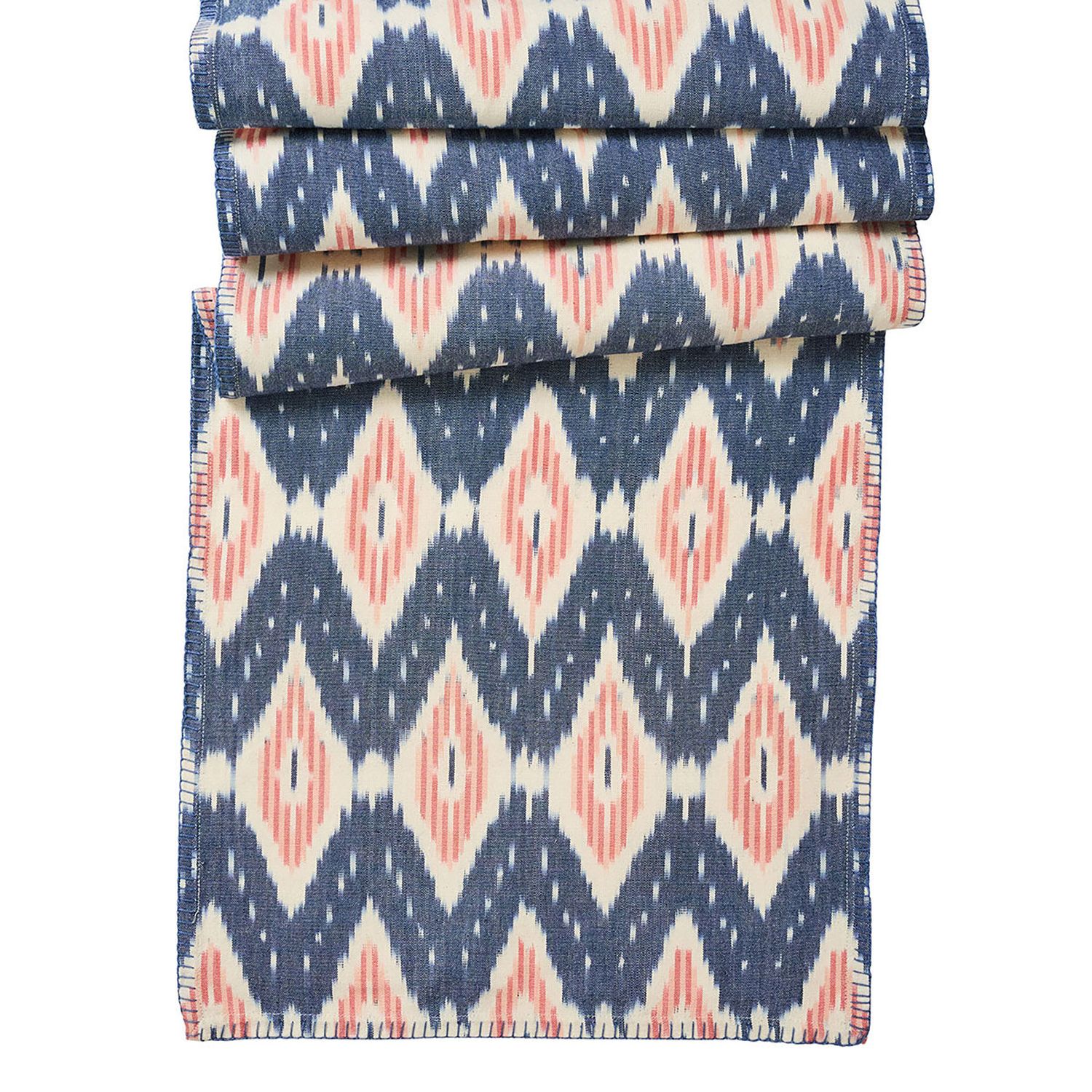 Juliska Ikat 18 x 90 Inch Table Runner Blue Pink TR19/47