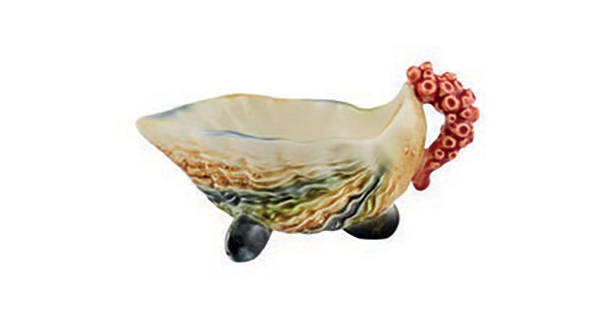 Bordallo Pinheiro Oysters &amp; Scallops Molheira Asa Coral Ostras E Vieiras 65033052, 5600413639146