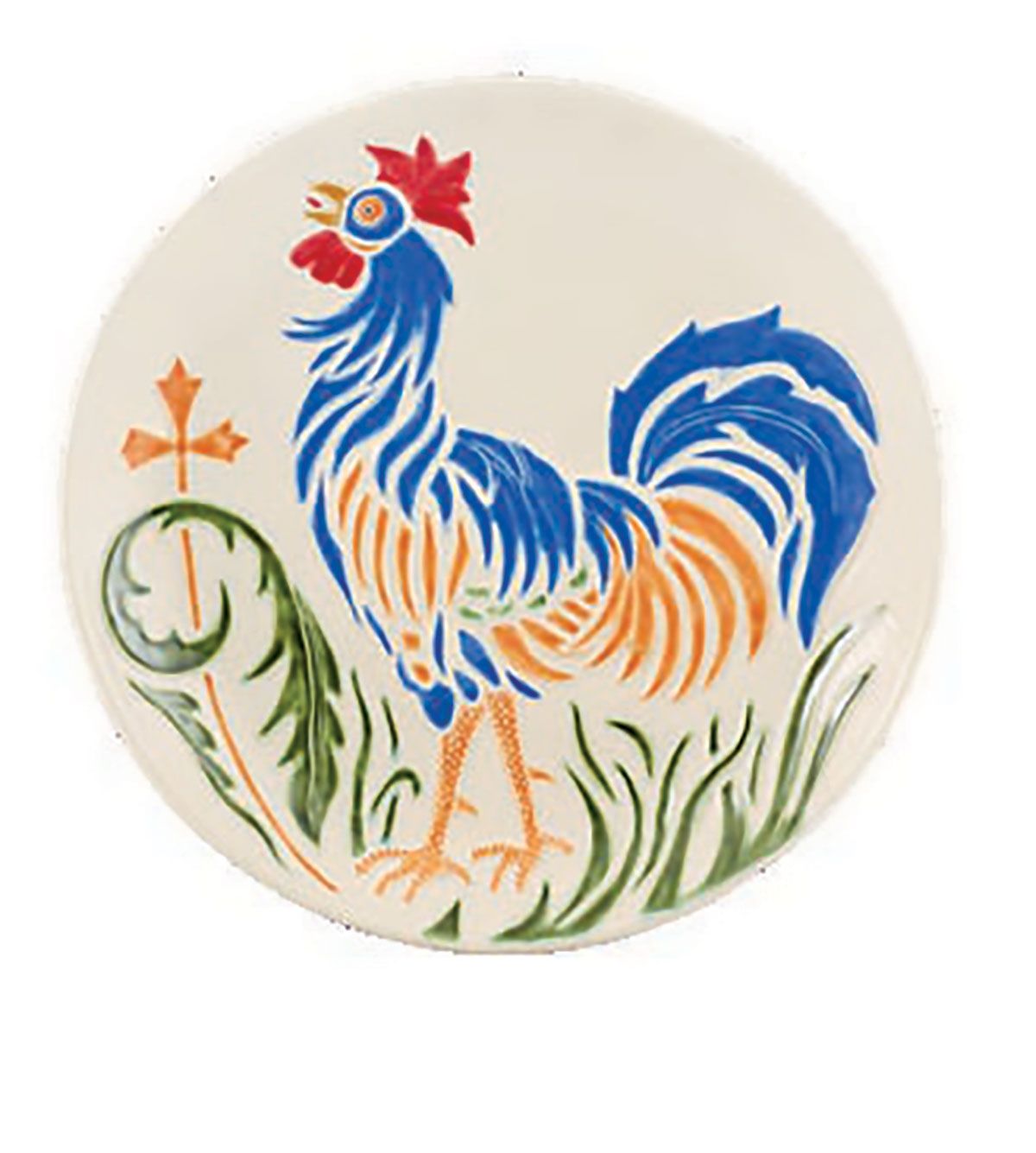Bordallo Pinheiro Arte Bordallo Folk Rooster Relief Plate 65033059,