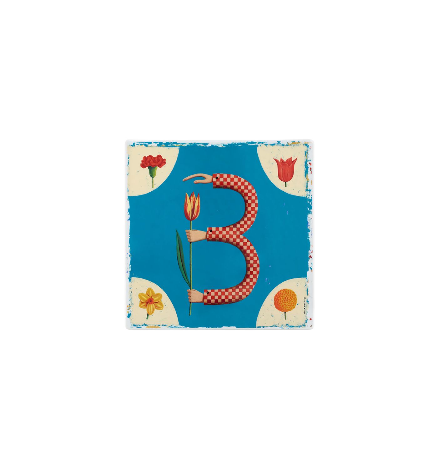 Vista Alegre Vida Alegre Porcelain Plaque Letter B 21147067