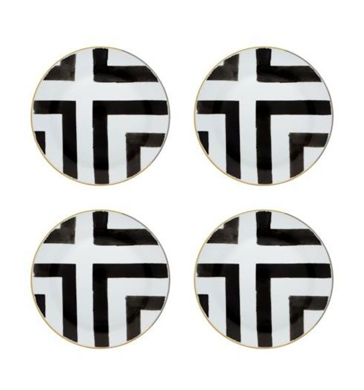 Vista Alegre Lacroix Sol Y Sombra Bread and Butter Plate Set of 4 21126016