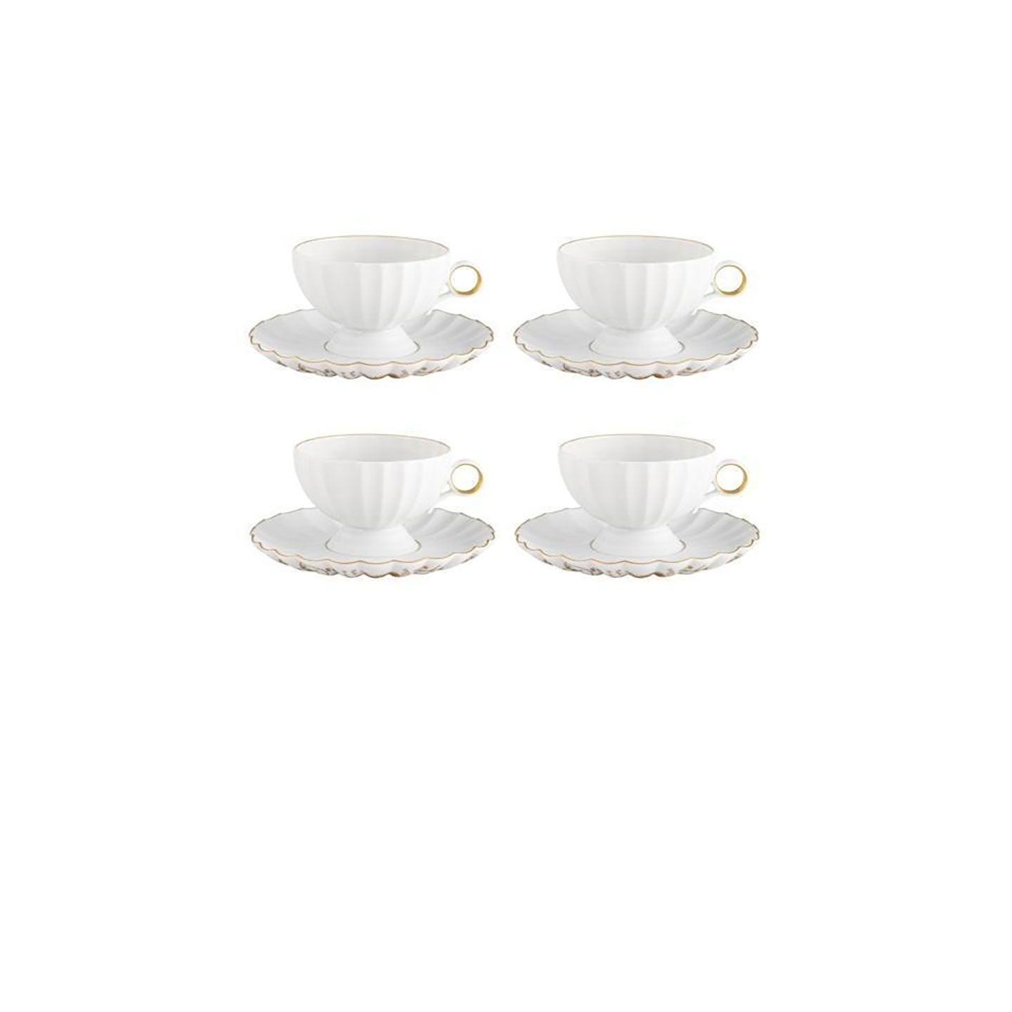 Vista Alegre 200 Anos Tea Cup and Saucer Set of 4 21144241