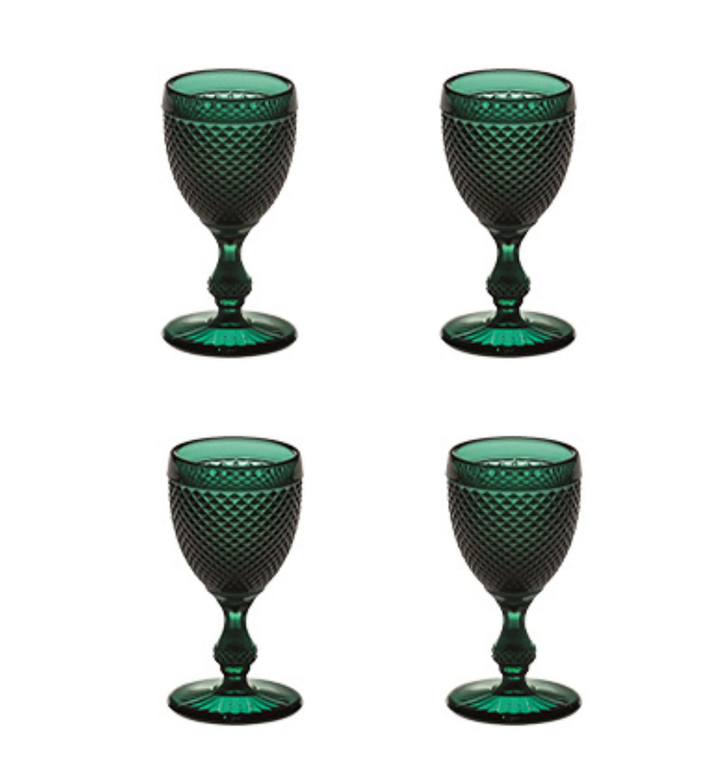 Vista Alegre Bicos Emerald Set with 4 Water Goblets Emerald 49003278