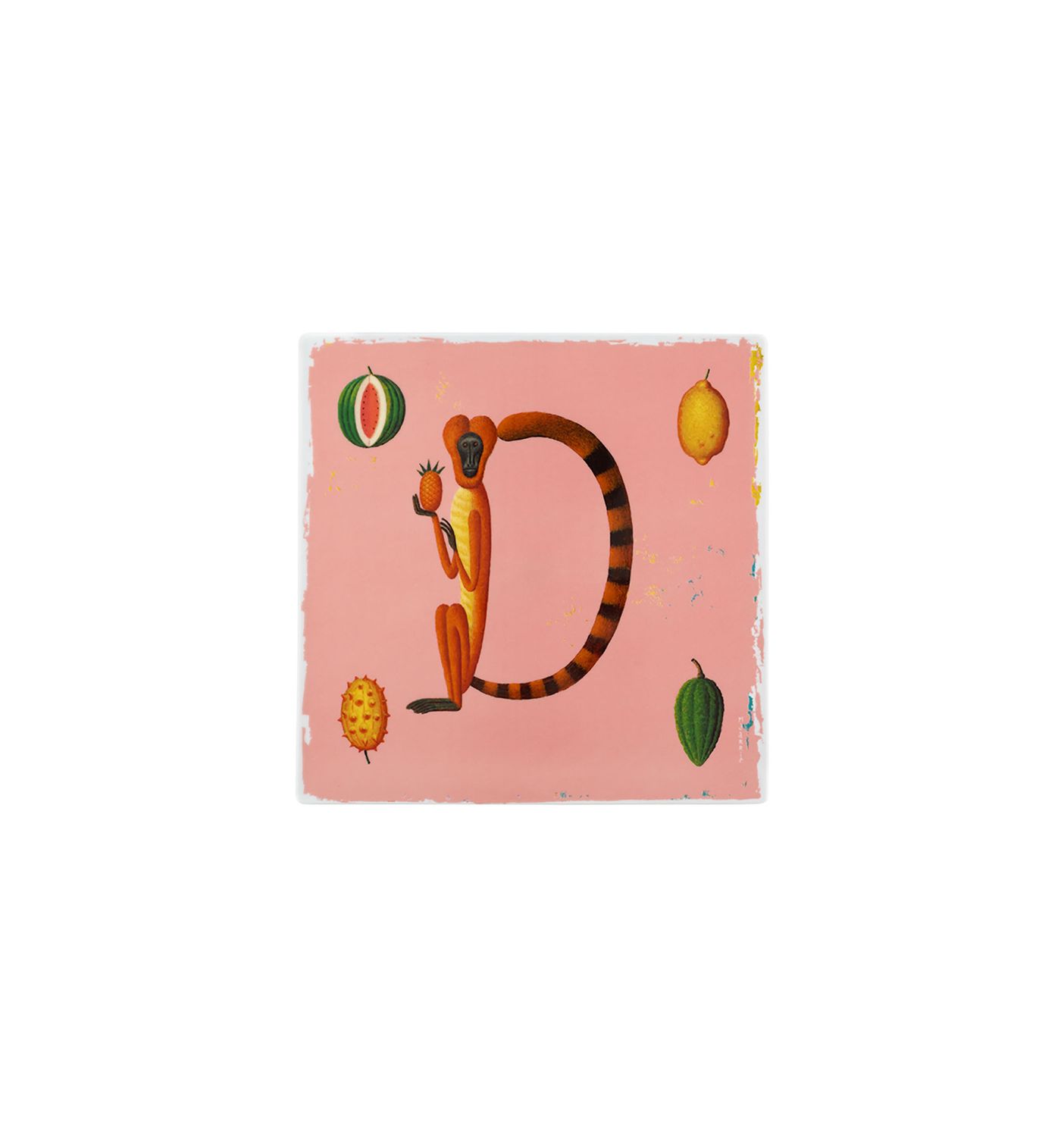 Vista Alegre Vida Alegre Porcelain Plaque Letter D 21147099
