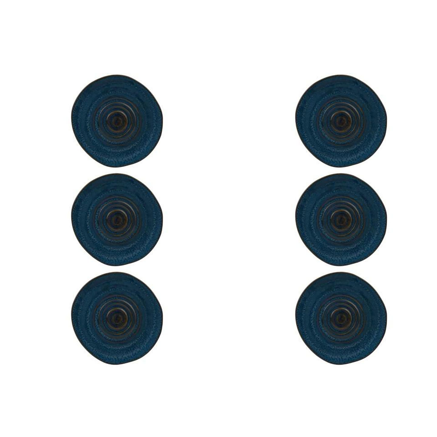 Casa Alegre Gemstone Lapis Lazuli Saucer Set of 6 210022398, 5604782040145