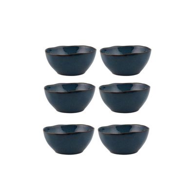 Casa Alegre Gemstone Lapis Lazuli Bowl 17cm 6 inch Set of 6 210022385, 5604782040015