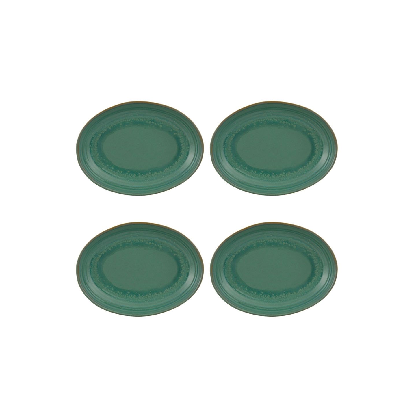 Casa Alegre Gemstone Jade Oval Platter 27cm 10 inch Set of 4 210022376, 5604782039927