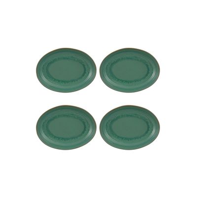Casa Alegre Gemstone Jade Oval Platter 27cm 10 inch Set of 4 210022376, 5604782039927