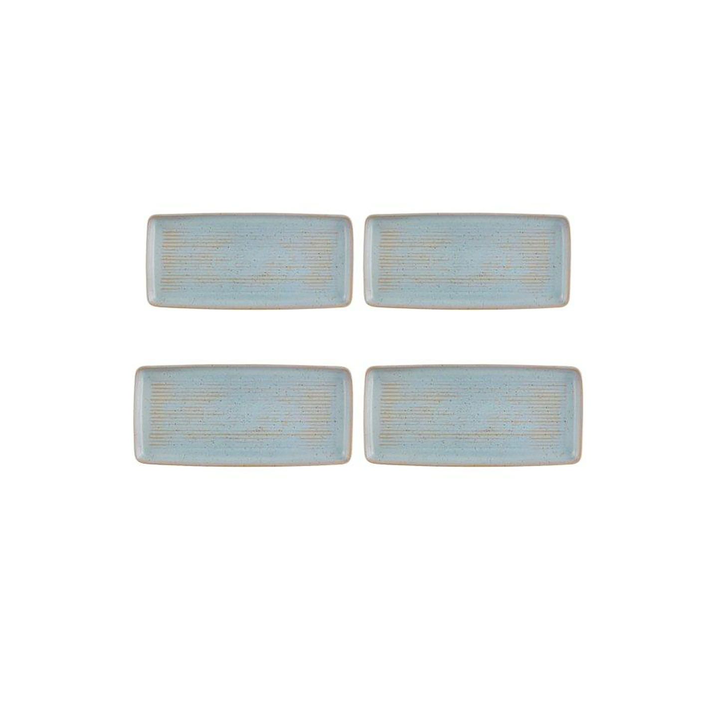 Casa Alegre Gemstone Moonstone Rectangular Platter 36.5cm 14 inch Set of 4 210022415, 5604782040312