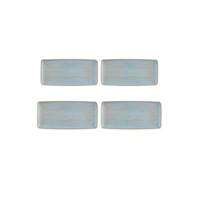 Casa Alegre Gemstone Moonstone Rectangular Platter 36.5cm 14 inch Set of 4 210022415, 5604782040312