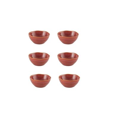 Casa Alegre Gemstone Coral Bowl 12cm 4 inch Set of 6 210022442, 5604782040589