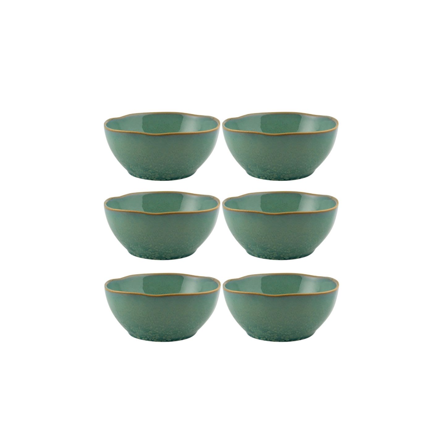 Casa Alegre Gemstone Jade Bowl 15.5cm 6 inch Set of 6 210022365, 5604782039811