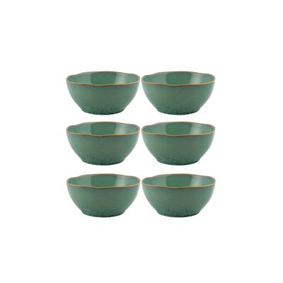 Casa Alegre Gemstone Jade Bowl 15.5cm 6 inch Set of 6 210022365, 5604782039811