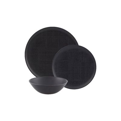 Casa Alegre Tisse Black 3 Piece Place Setting 37006295, 5605414152717