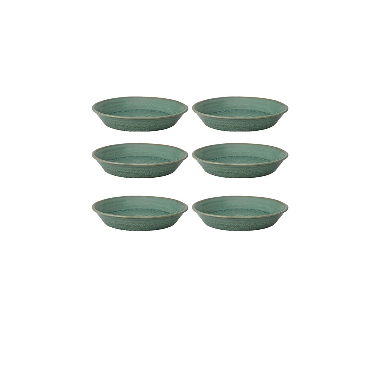 Casa Alegre Gemstone Jade Deep Plate 23cm 9 inch Set of 6 210022455, 5604782040718