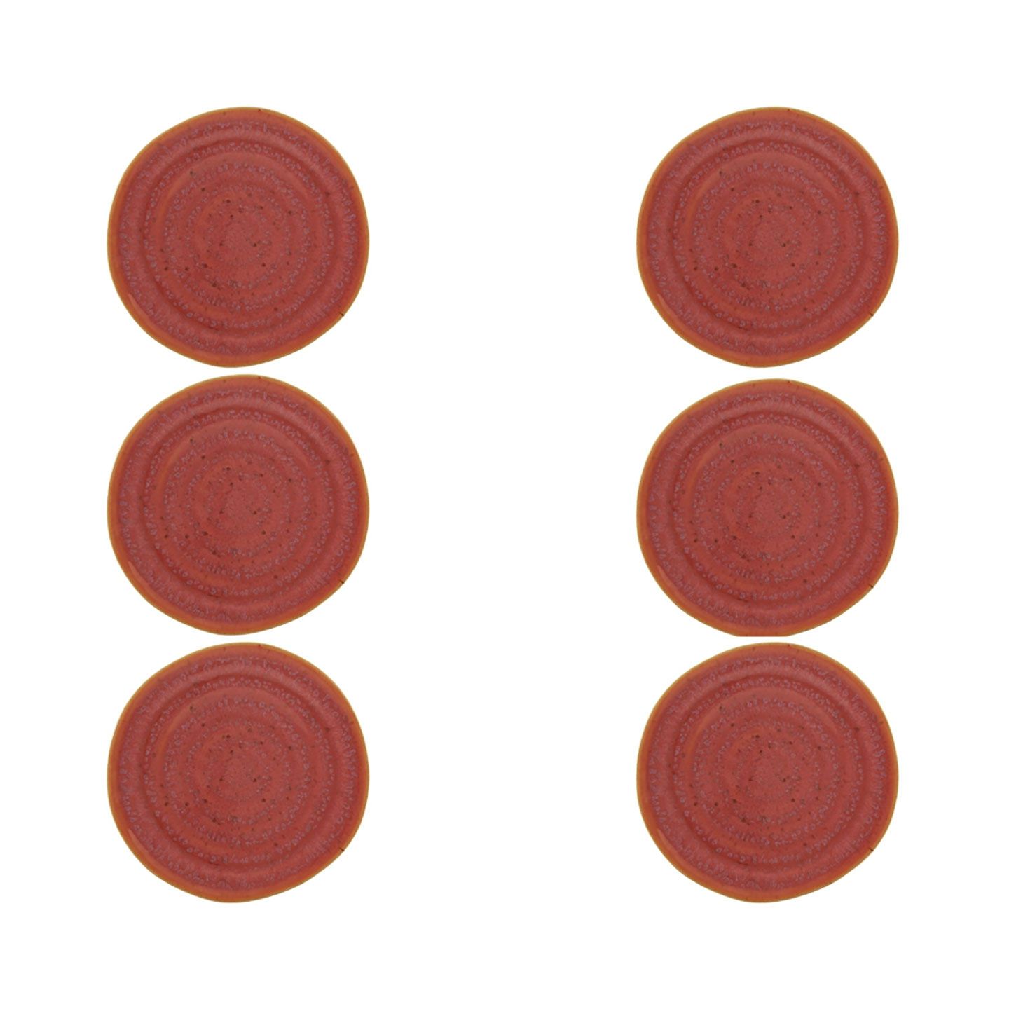 Casa Alegre Gemstone Coral Bread Plate 16cm 6 inch Set of 6 210022439, 5604782040558