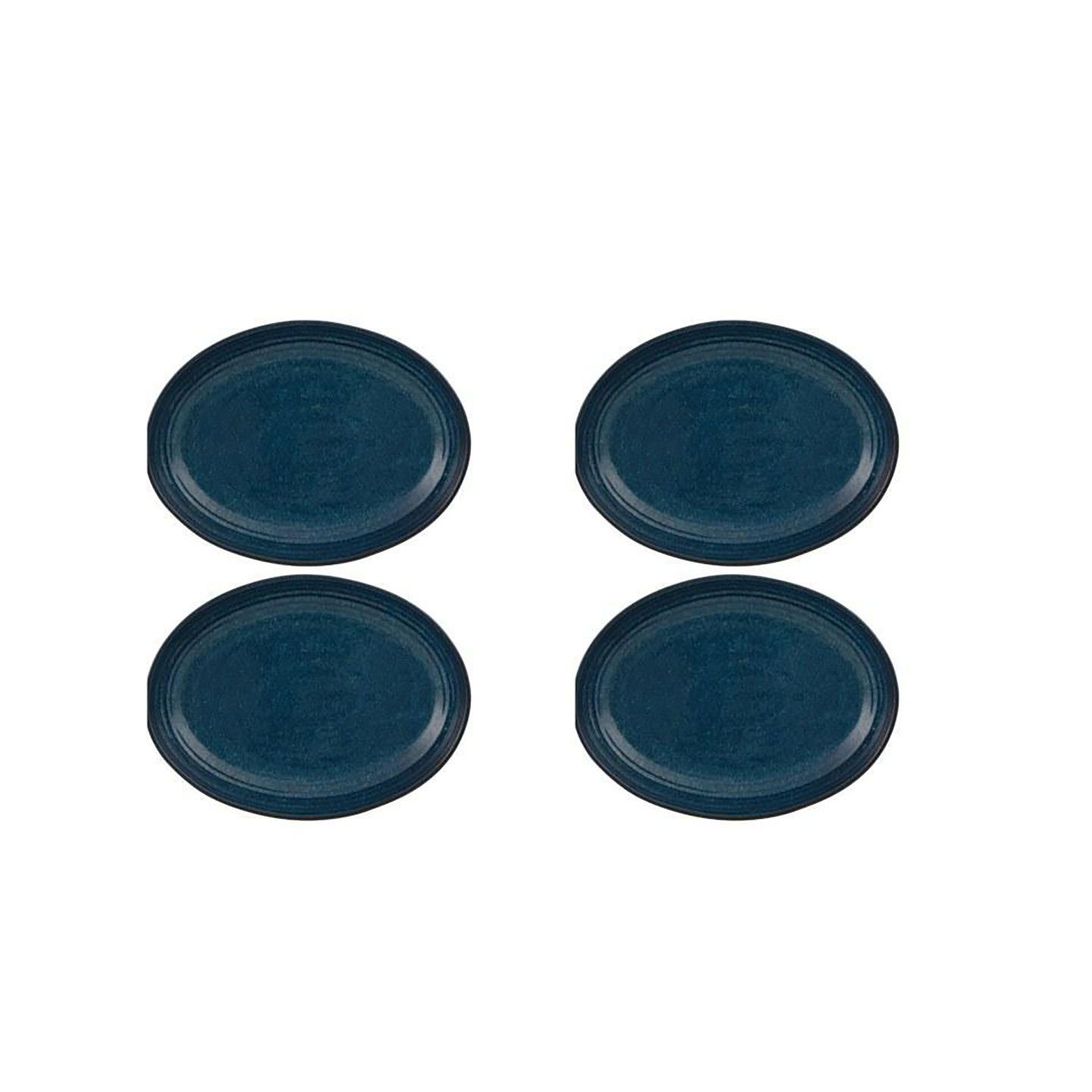 Casa Alegre Gemstone Lapis Lazuli Oval Platter 27cm 10 inch Set of 4 210022394, 5604782040107