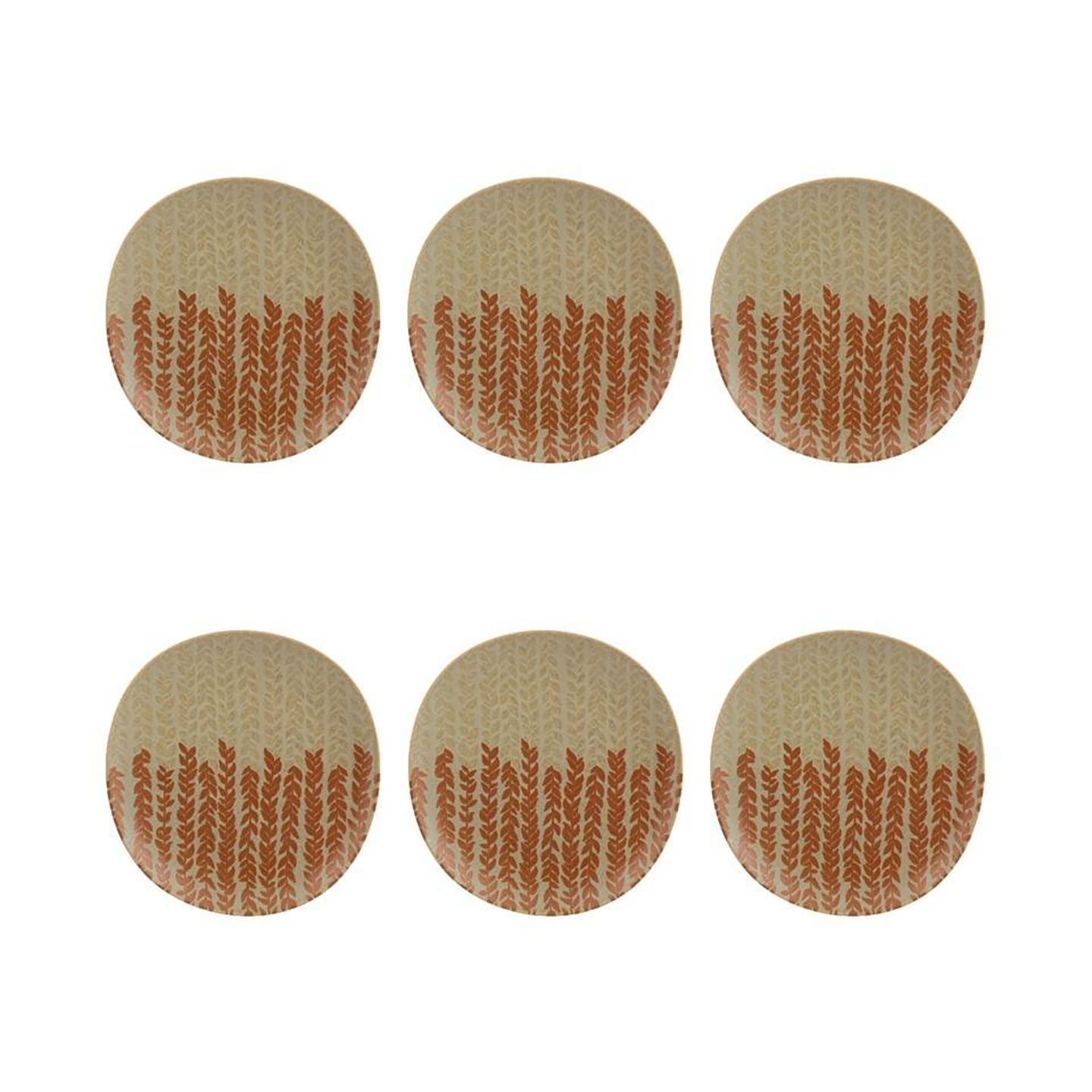 Casa Alegre Foliage Bread and Butter Plate 18cm 7 inch Set of 6 37006296, 5605414152120