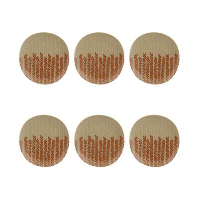 Casa Alegre Foliage Bread and Butter Plate 18cm 7 inch Set of 6 37006296, 5605414152120