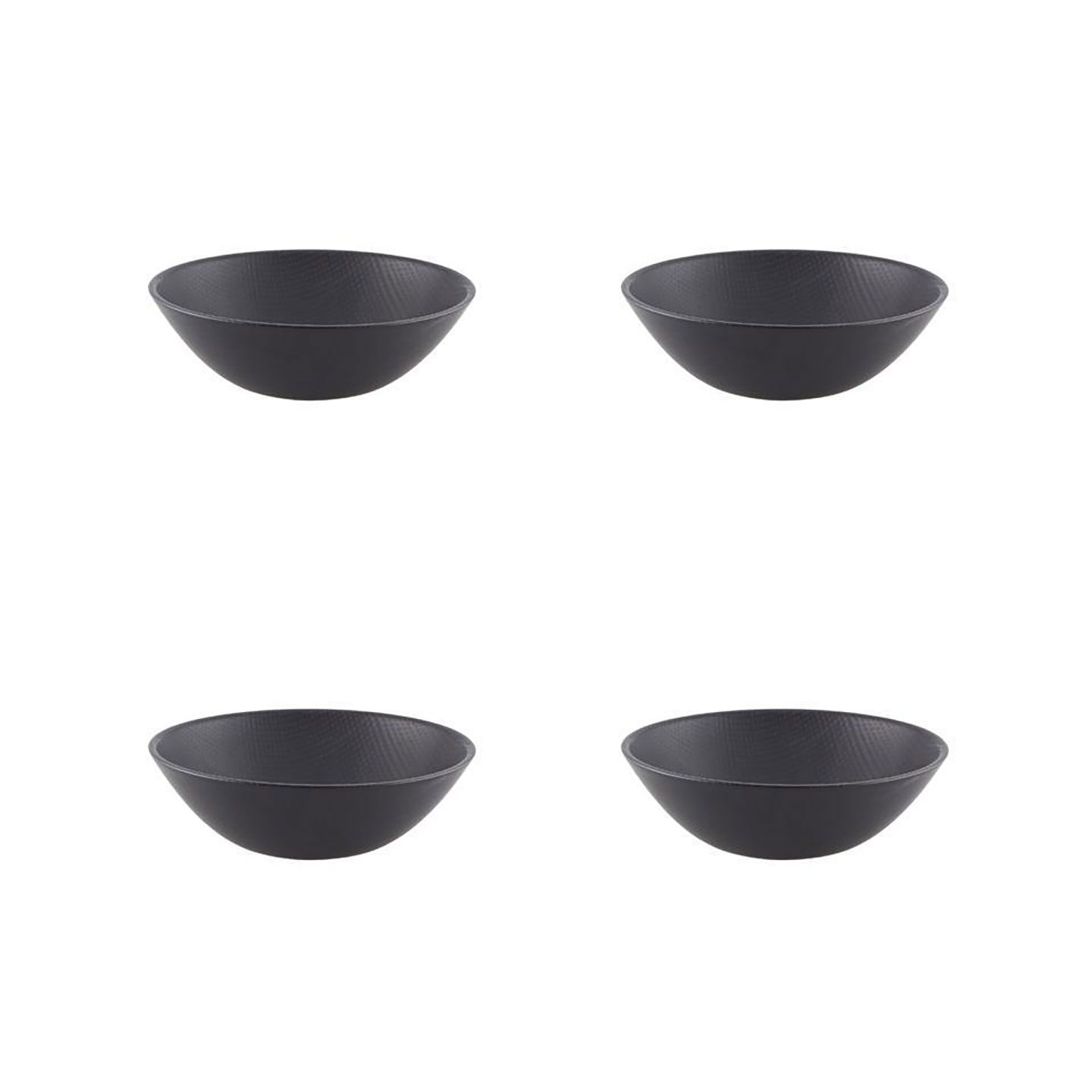 Casa Alegre Tisse Black Bowl 18cm 7 inch Set of 4 37006330, 5605414152540