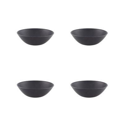 Casa Alegre Tisse Black Bowl 18cm 7 inch Set of 4 37006330, 5605414152540