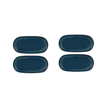 Casa Alegre Gemstone Lapis Lazuli Oval Platter 30cm 11 inch Set of 4 210022395, 5604782040114