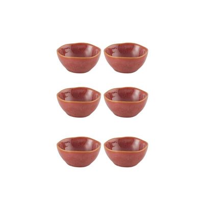 Casa Alegre Gemstone Coral Bowl 9cm 3 inch Set of 6 210022443, 5604782040596