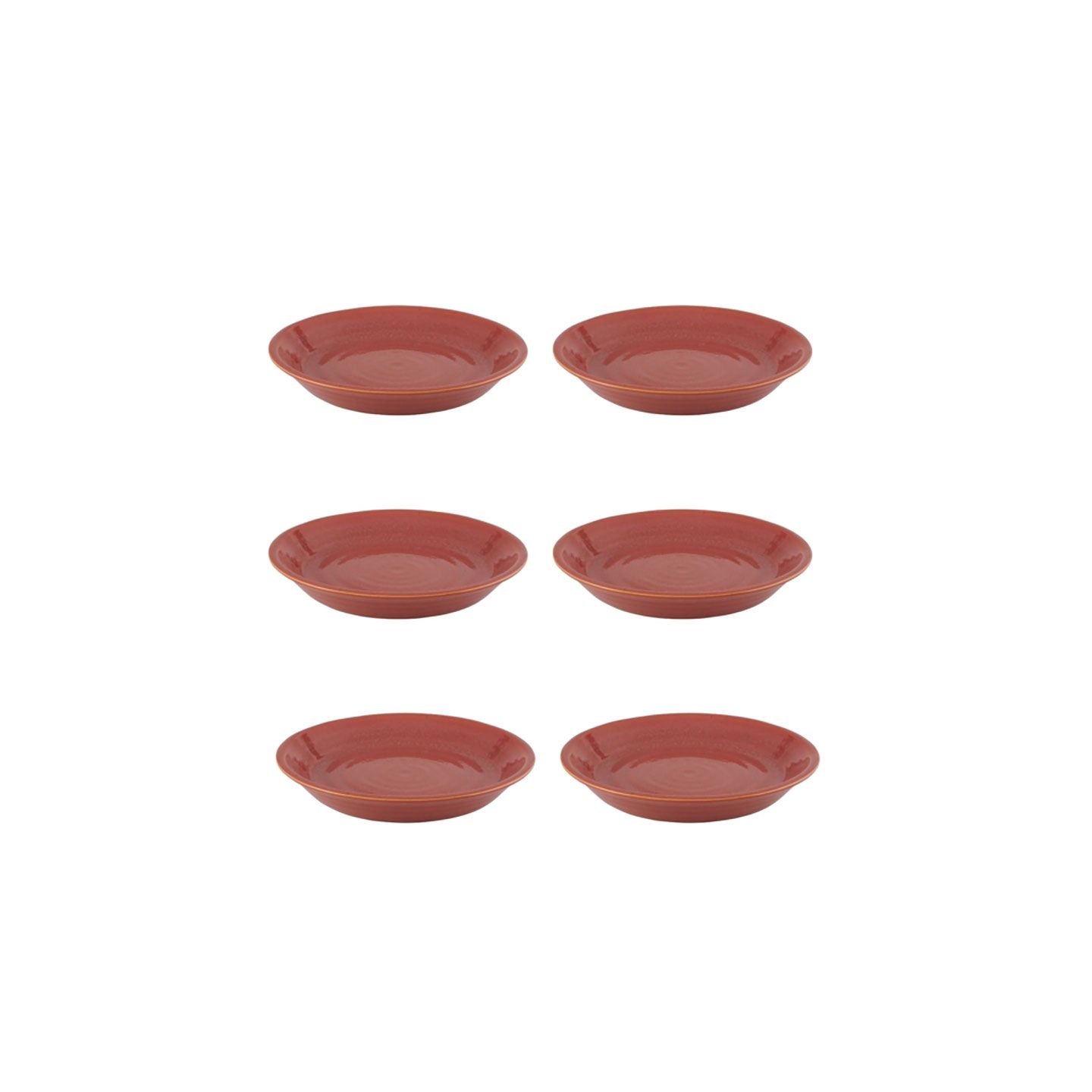 Casa Alegre Gemstone Coral Pasta Plate 28cm 11 inch Set of 6 210022438, 5604782040541