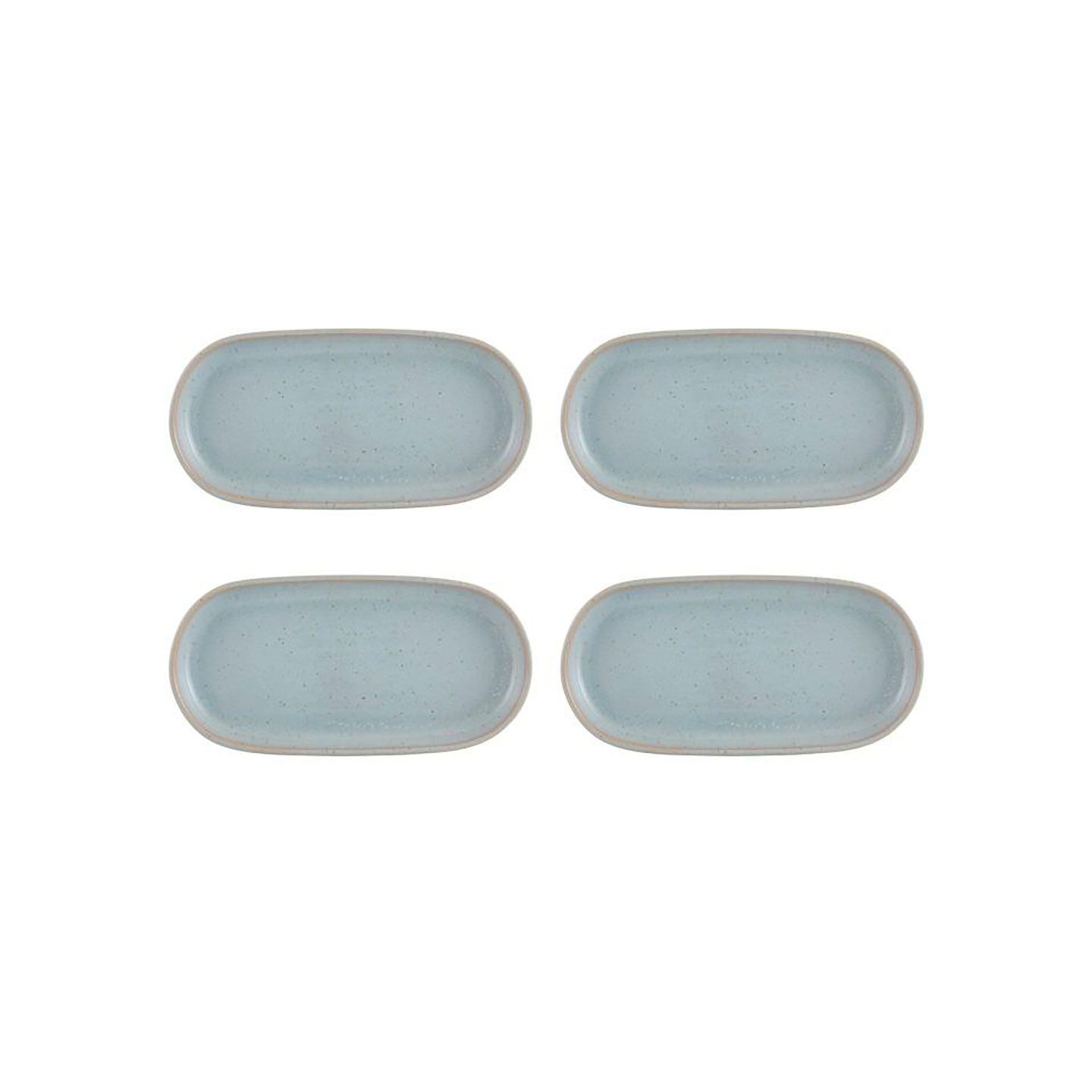 Casa Alegre Gemstone Moonstone Oval Platter 30cm 11 inch Set of 4 210022413, 5604782040299
