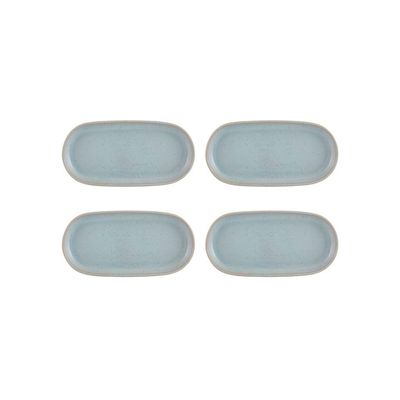 Casa Alegre Gemstone Moonstone Oval Platter 30cm 11 inch Set of 4 210022413, 5604782040299